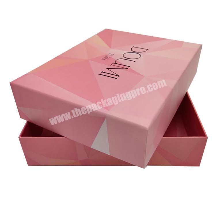 Custom printed cardboard dress gift box with lid