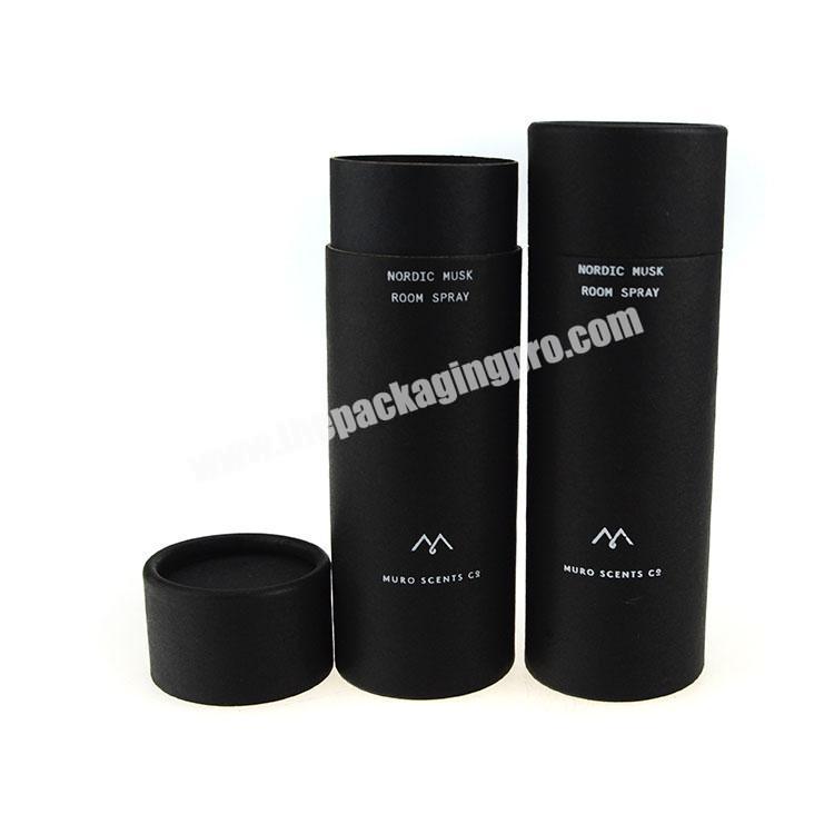custom printed cardboard tube cylinder shaped box black round cylinder box packaging