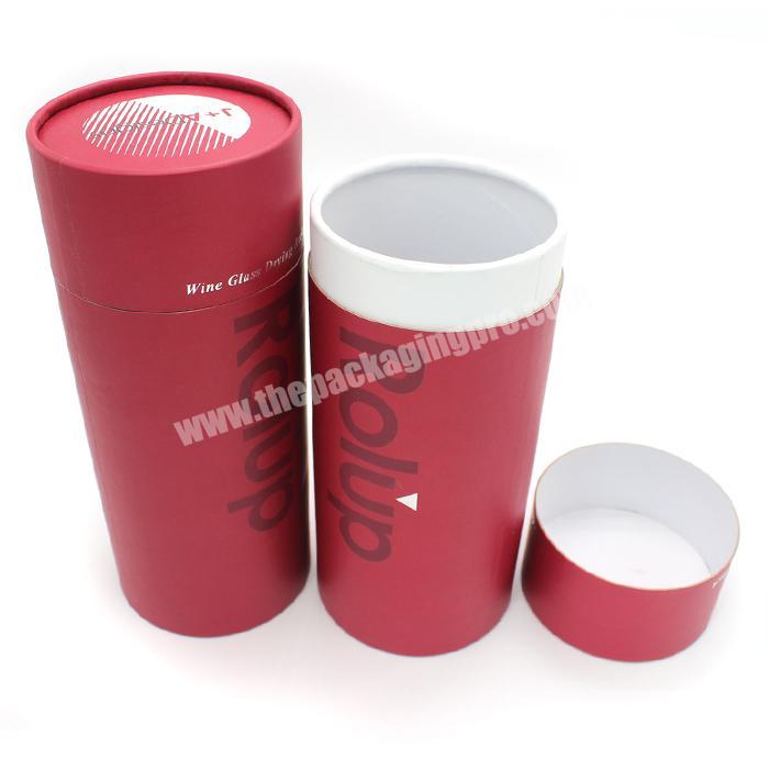 custom printed cardboard tube round cylinder gift box rolled edge paper tube packaging