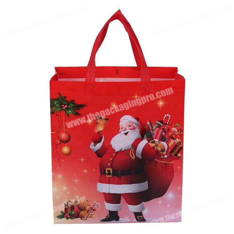 Custom printed Christmas lamination pp non woven bag