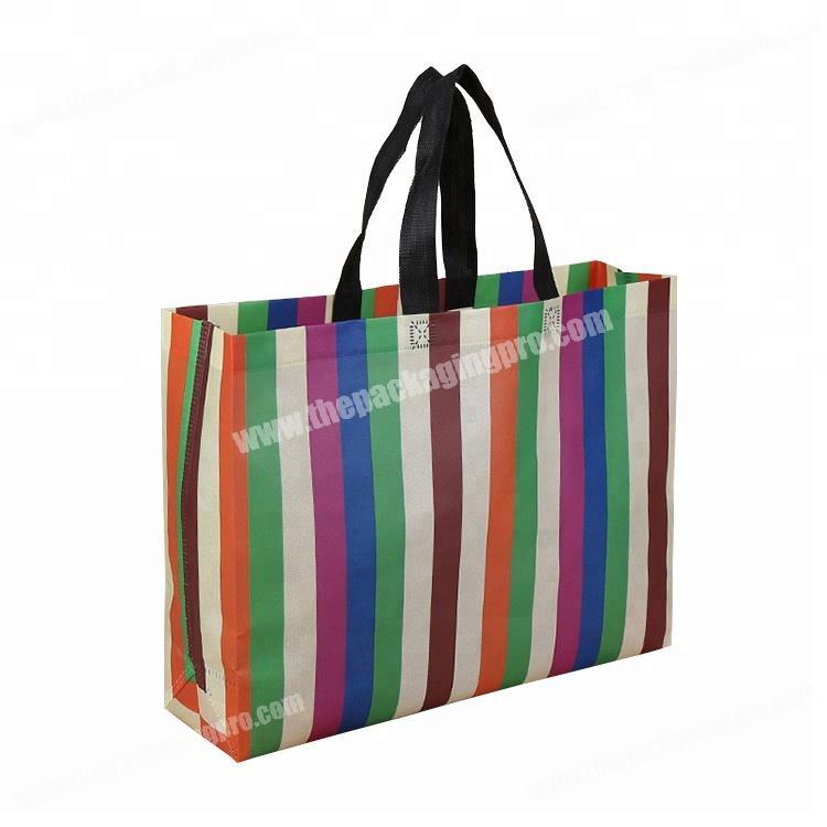 Custom printed colorful laminated non woven shopper bag for promotion