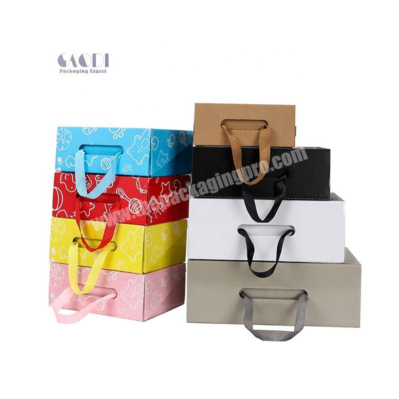 Custom Printed Corrugated Paper Recycled Folding Clothing Packaging Scarf Mailing Shoes Shipping Box