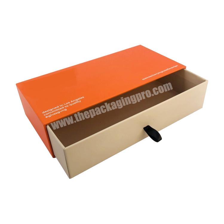 Custom printed Craft Shoe Gift Box High End Luxury Hard Paper Sliding Drawer Packaging Boxes for Belt wig wallet sock underwear