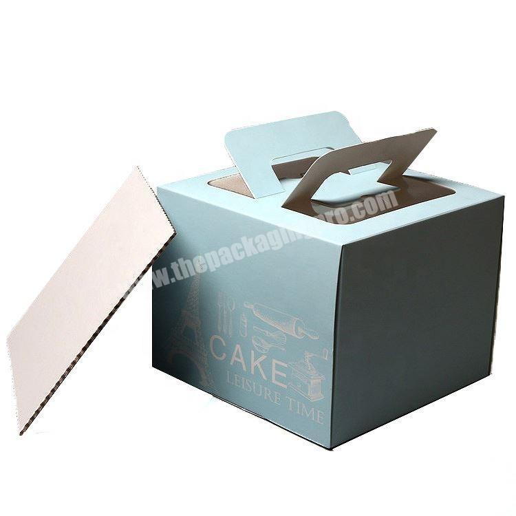 Custom Printed Cupcake Box Packaging Cardboard Cake Box With Handle
