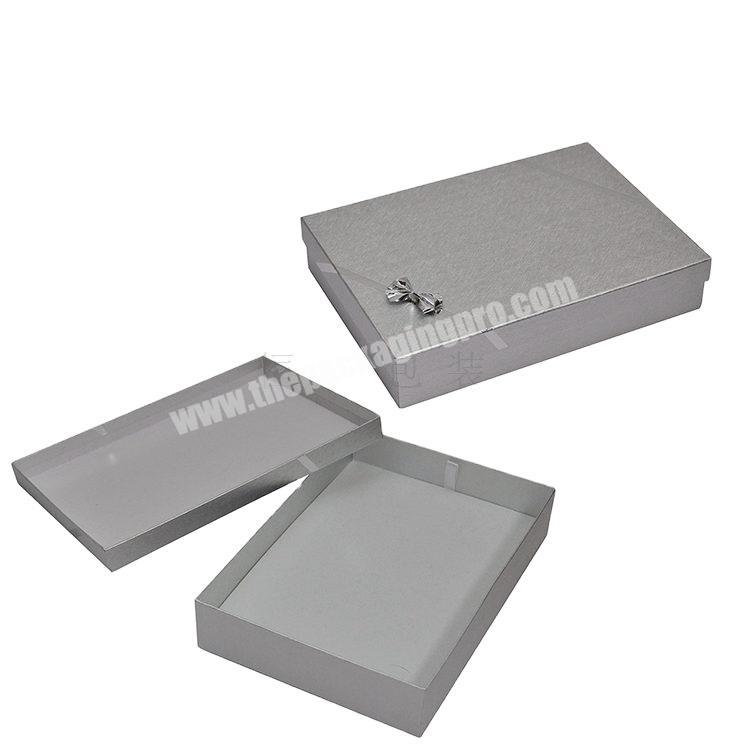 custom printed decorative  grey gift box with bow tie Heaven and Earth cover the gift box