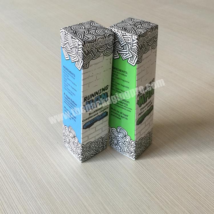 Custom printed e-liquid box packaging box for 30ml bottle with UV printing