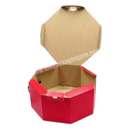 custom printed foldable hat packaging box with plastic handle wholesale subsription box
