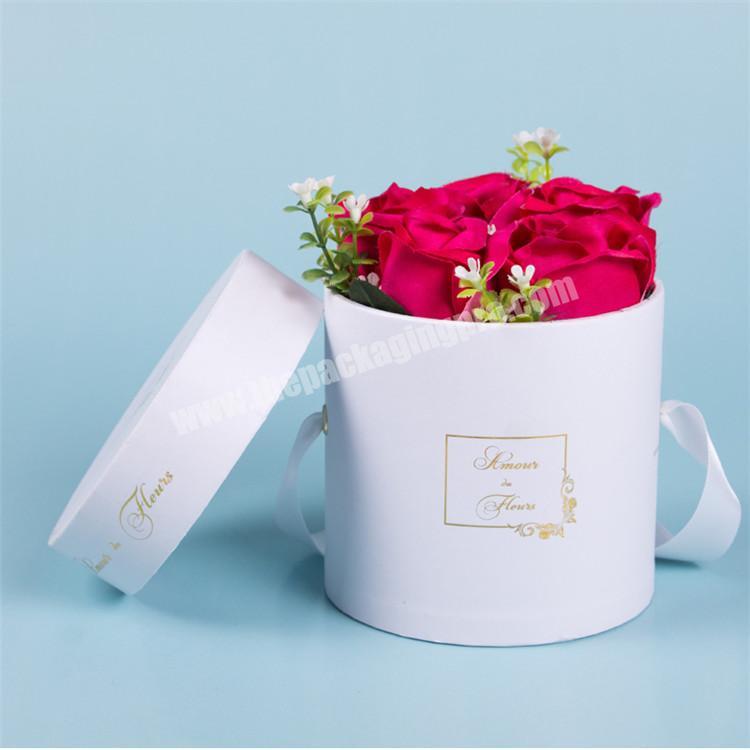 custom printed gift packaging round box for flowers