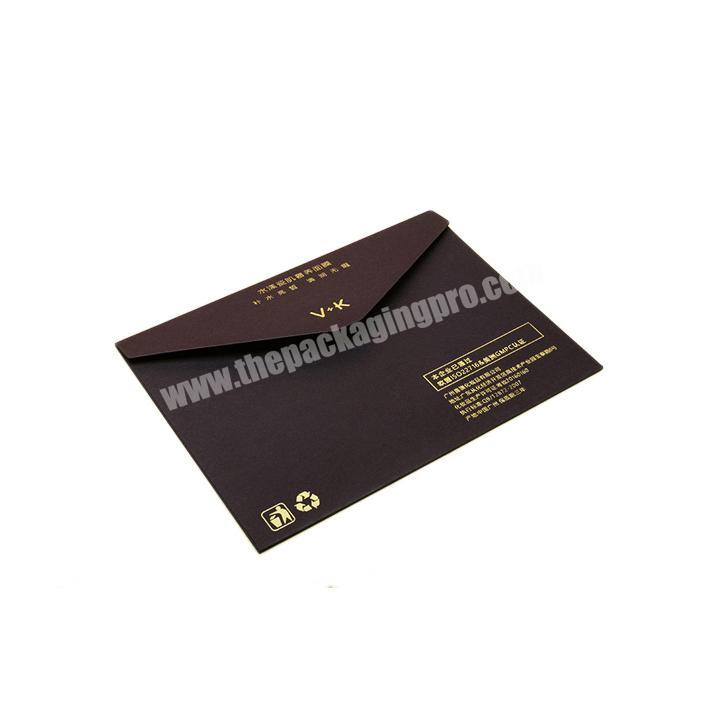 Custom Printed Gold Foil Paper Envelope, Business Or Personal Wedding Use Invitation Greeting Kraft Paper Envelope With Logo