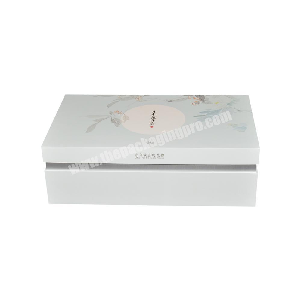 Custom Printed Gray Rigid Paper Gift Box Packaging Two Pieces Lid Paper Box Simple Box