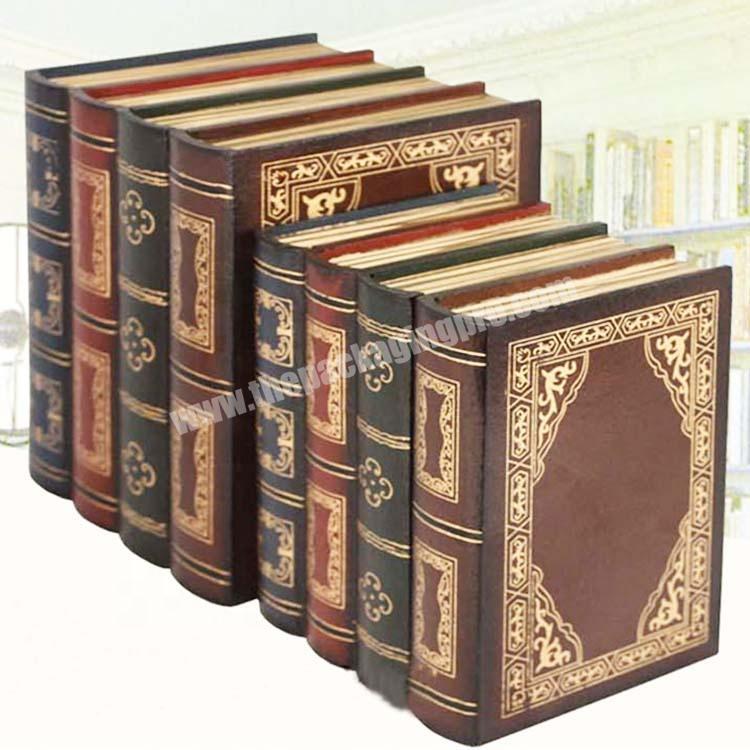 Custom Printed Handmade Classic Fake Book Shaped Gift Packaging Paper Box For Room Decoration