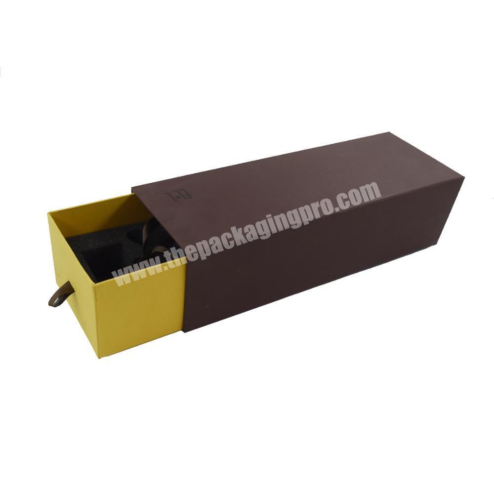 Custom Printed Hard Cardboard Set Drawer Box Luxury Sliding Box Packaging