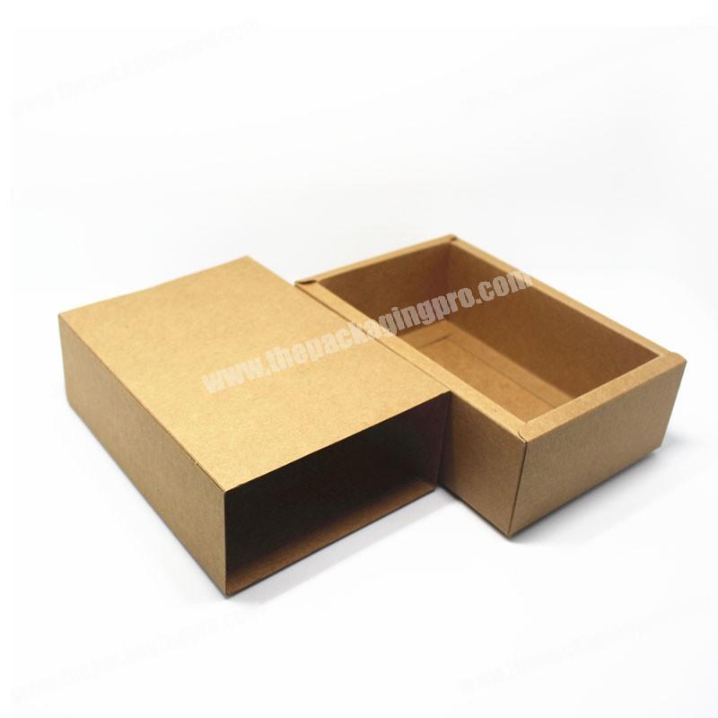 Custom Printed Kraft Paper Gift Boxes Packing Drawer Box with Your Logo for clothes