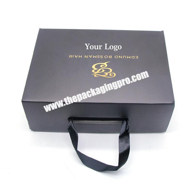 Custom Printed Logo BlackBrownWhite  Packaging Box for Shoes