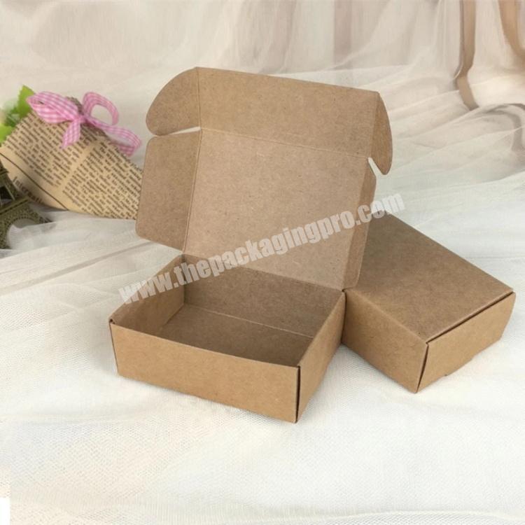 Custom Printed Logo Brown Kraft Paper Packaqing Box Without Glue