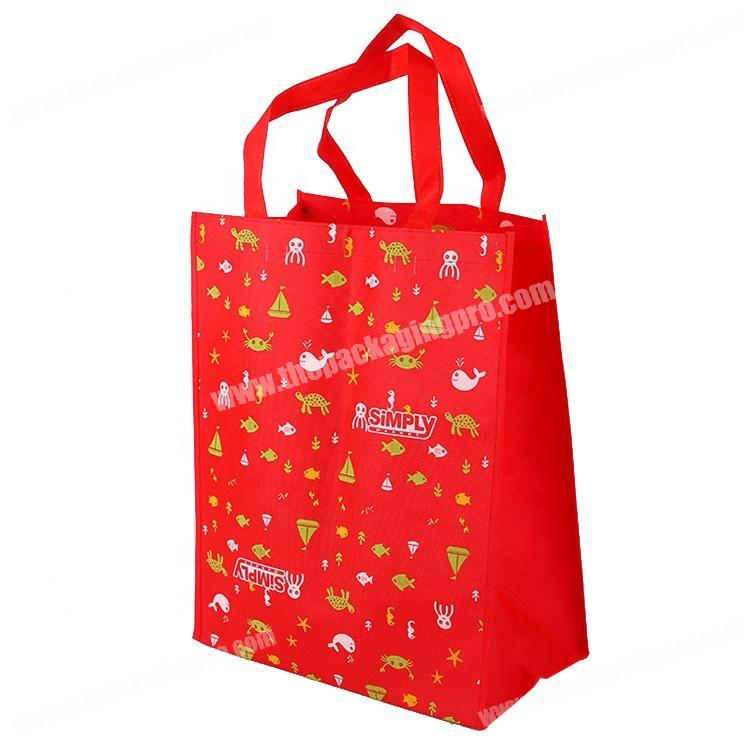 Custom printed logo eco friendly non woven tote bag for Christmas
