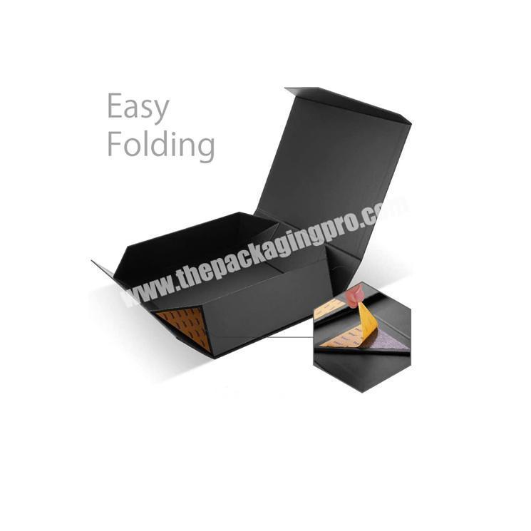 Custom printed logo folding gift boxes black white paper folding box