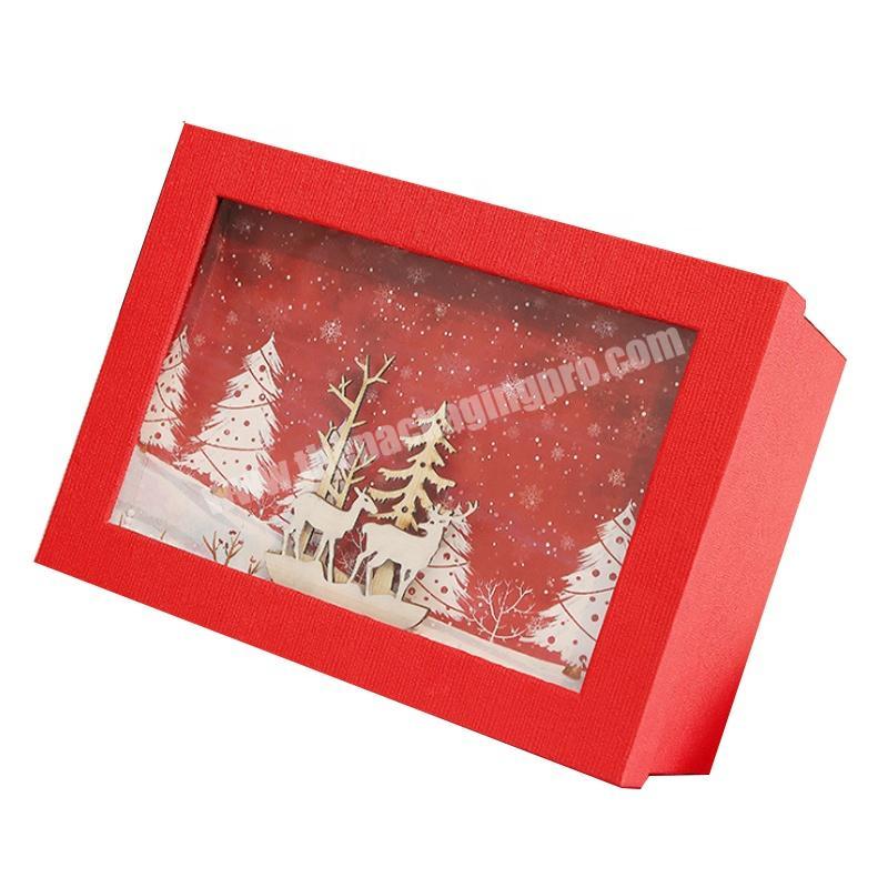 Custom printed logo gift box packaging christmas gift boxes