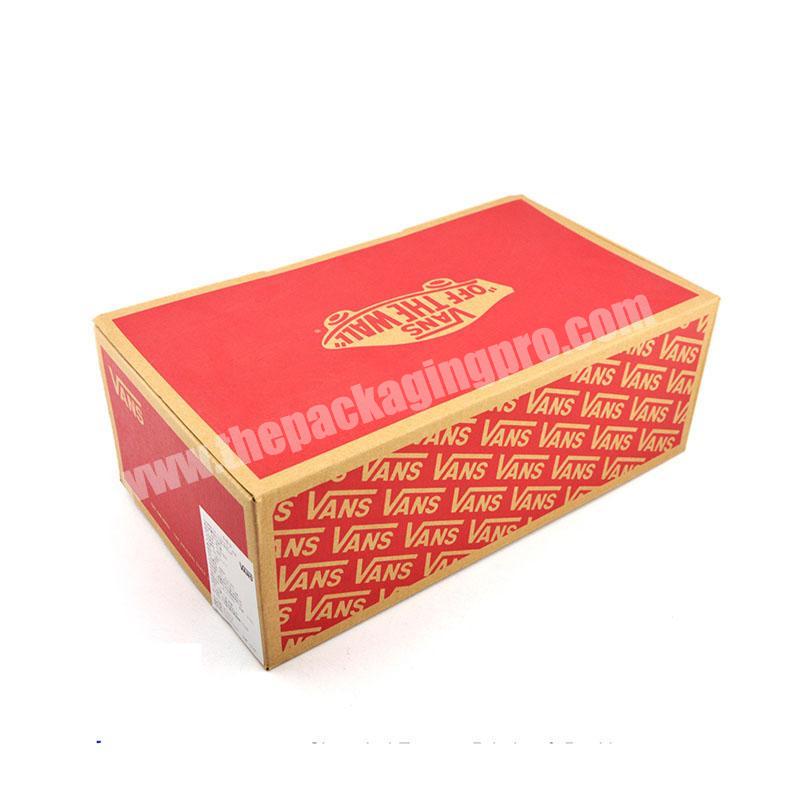 Custom Printed Logo Kraft Shoe Box Packaging
