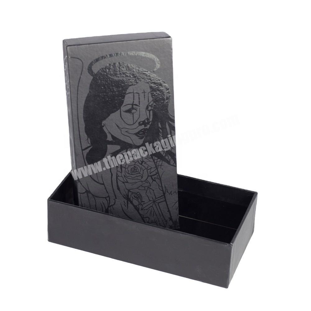 Custom printed luxury bottom&lid two piece cardboard packaging box
