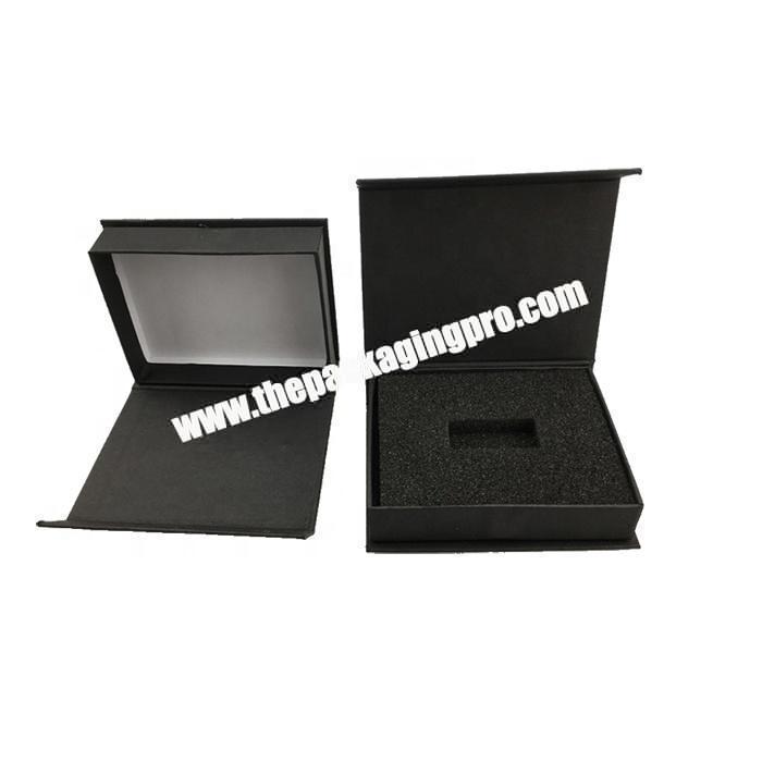 Custom printed magnetic closure paper packaging gift box for usb