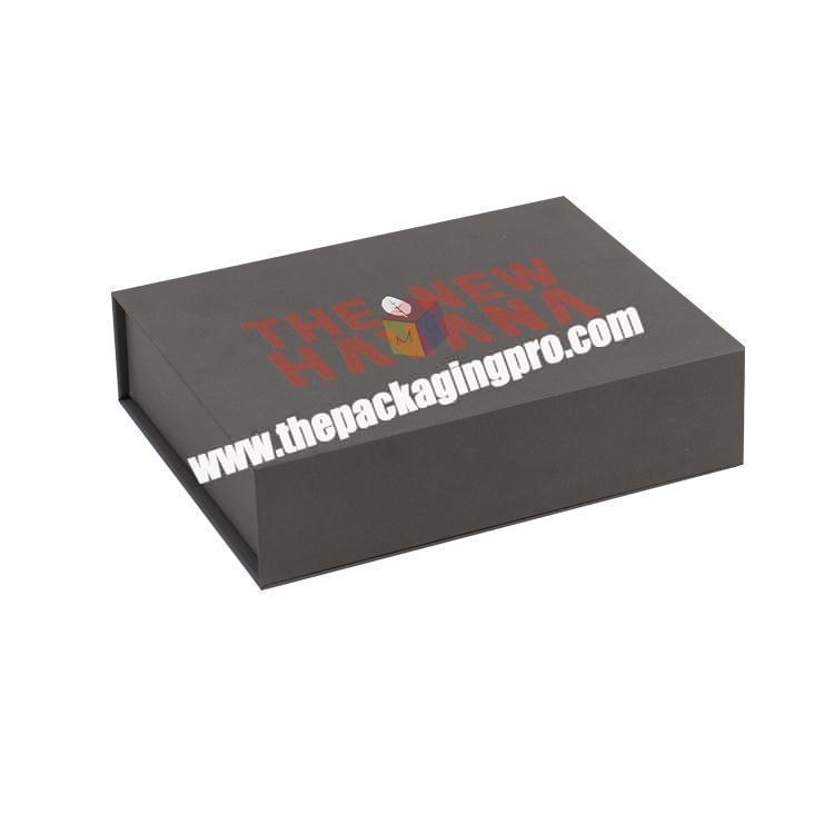 custom printed magnetic lid grey kraft paper packaging box
