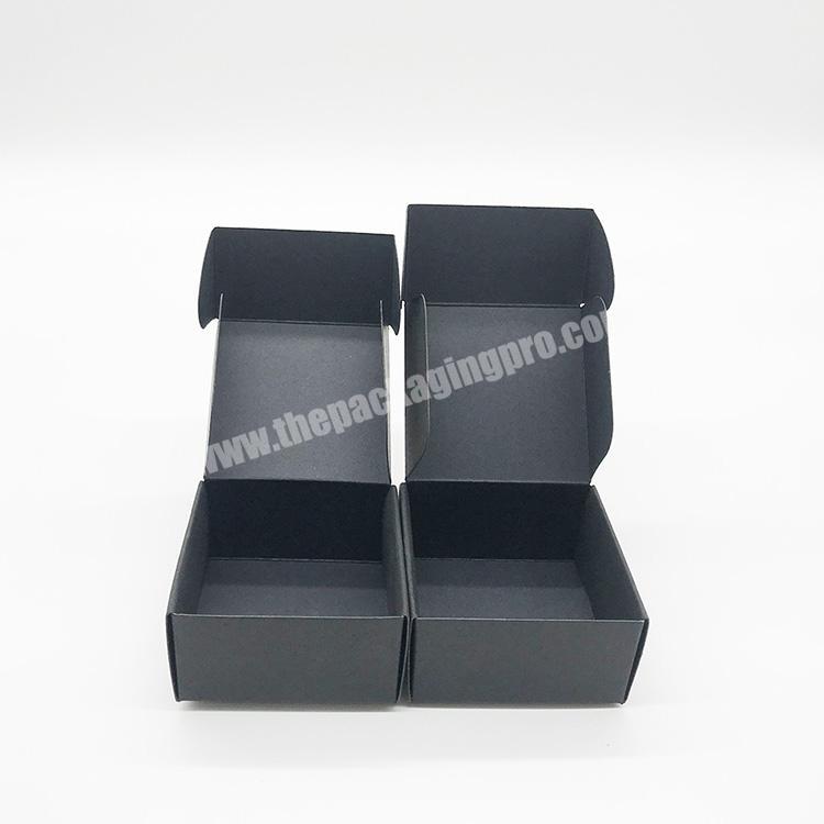 custom printed mailer flip pape box small folding gift box cardboard black