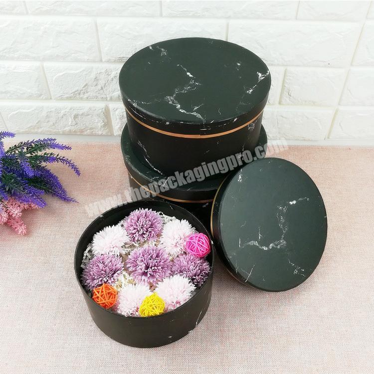 custom printed marble round gift boxes wholesale