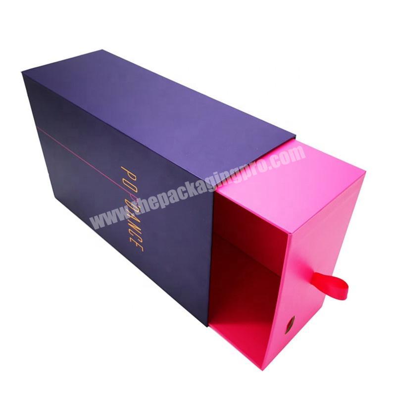 Custom Printed Matte Cardboard Rigid Shoe Box Packaging Luxury Sliding Drawer Shoe Box