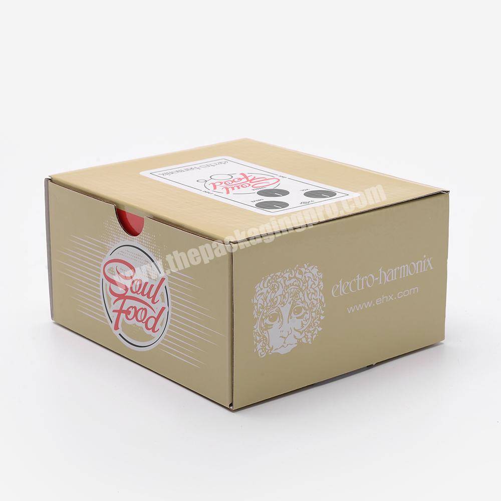 Custom Printed Packaging Box Corrugated Cardboard Shipping Mailer Paper Tab Locking Literature Mailer Box