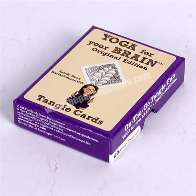 Custom printed packaging playing card box small cardboard box with lid