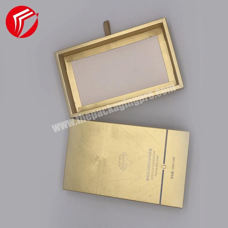 Custom printed paper packaging box small packages out drawer package slide face mask packaging box