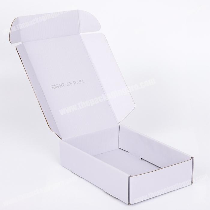 custom printed paper shipping boxes e commerce cardboard corrugated white skin care box packaging