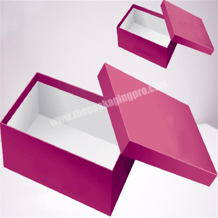 Custom Printed Paper Shoe Box Packaging with lid