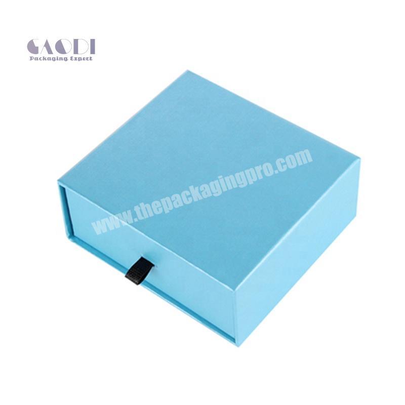 Custom Printed Pink Color Small Drawer Paper Cardboard Jewelry Packaging Necklace Ring Box With Logo