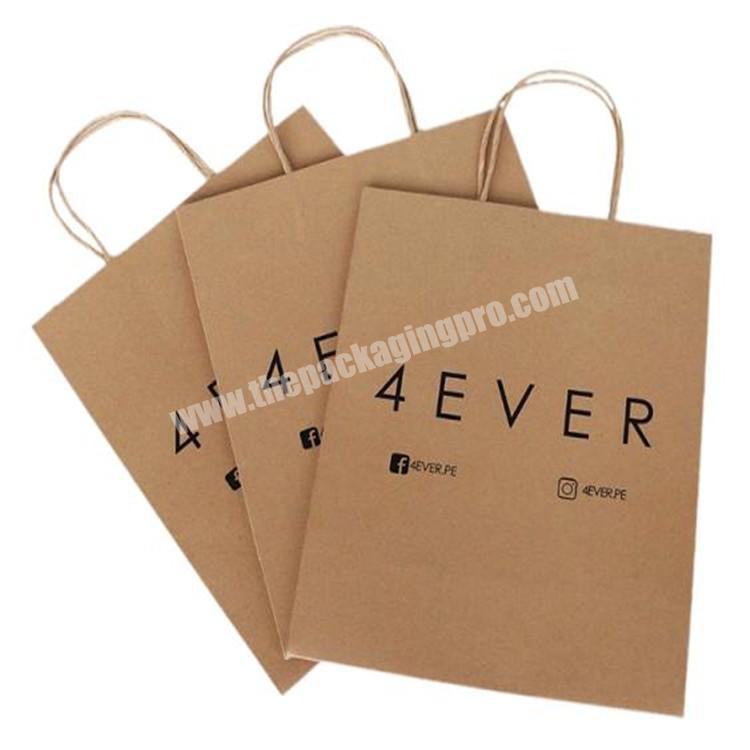 Custom printed recycled shopping mini paper bag wholesale black white brown custom craft Paper gift