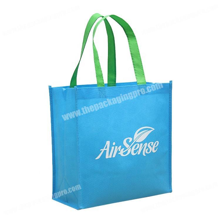 Custom printed reusable slogan non woven bag for promotional
