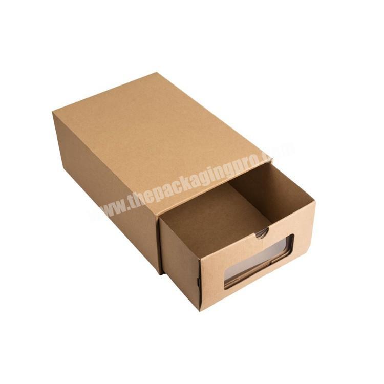 Custom Printed Rigid Cardboard Corrugated Paper Boxes Drawer Shoe Box for sale