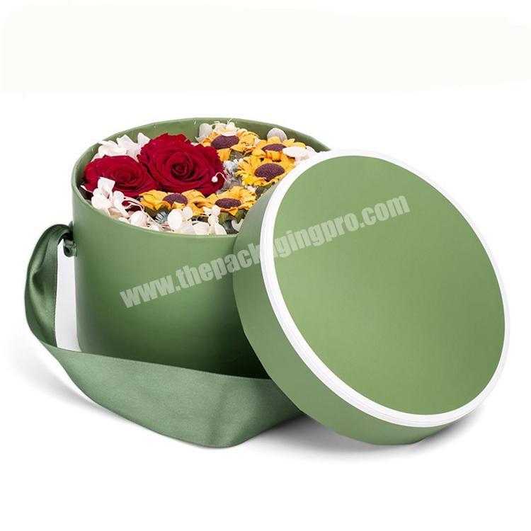 Custom Printed Round Black Flower Hat Boxes Wholesale