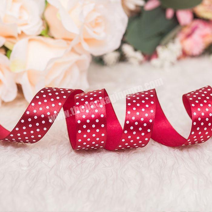 Custom Printed Satin Gift Ribbon For Gift Box Packing
