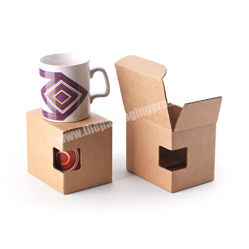 Custom Printed Simple Paper box Caja Con VentanaCup Mug Cajas Para Tazas Packaging Box Kraft