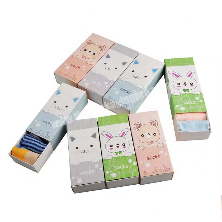 Custom Printed Sliding Drawer Underwear Socks Gift Packaging Box