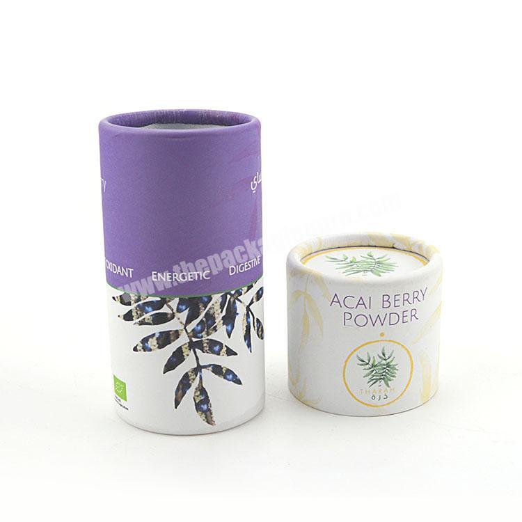 Custom printed tea cylinder packaging box round cardboard tube packaging for coffee