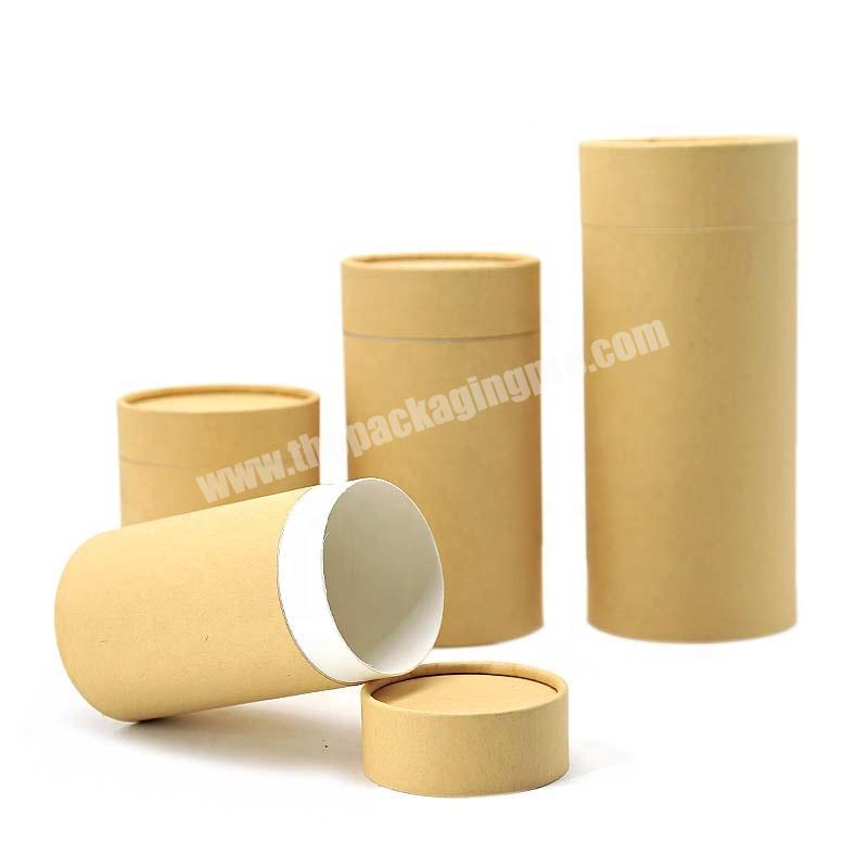 Custom Printed Tea Paper Tube Can For Tea Packaging With Rolling Edge
