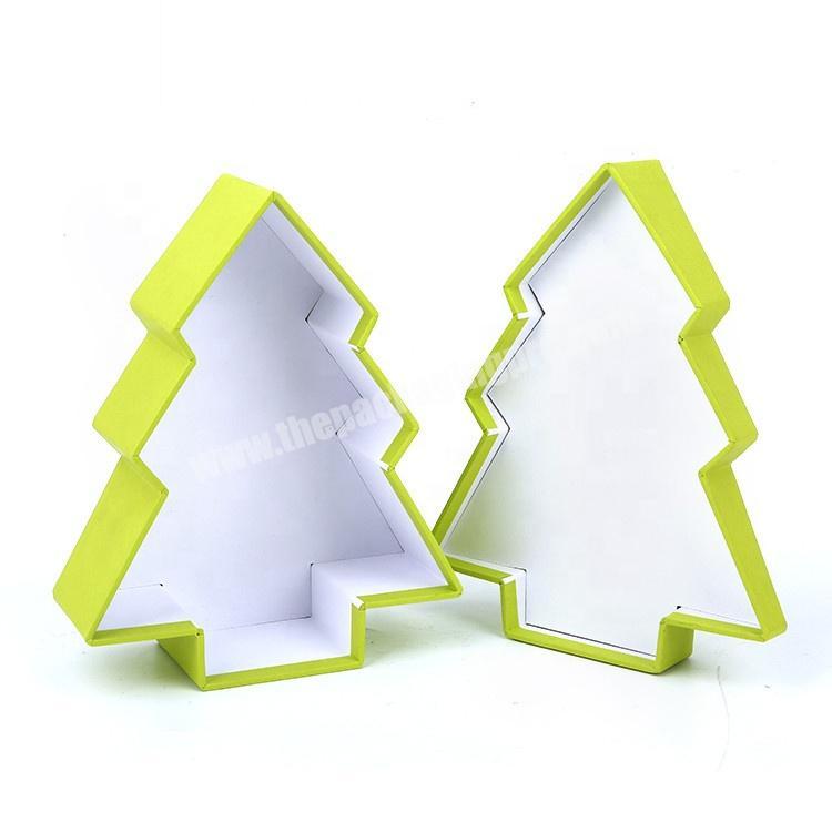 Custom Printed Tree Shape Recyclable Cardboard Paper Packaging Christmas Gift Box