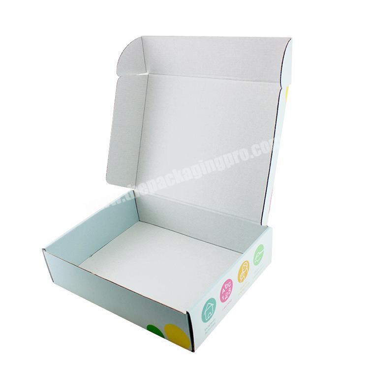 Custom printed white corrugated packaging box corrugated small carton shipping brown foldable mail gift packaging box