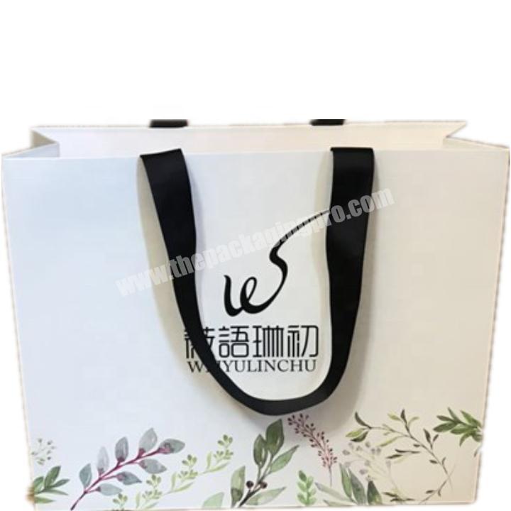 Custom Printed Your Own Logo Clothing&Gift Packaging Paper Bag With Handles
