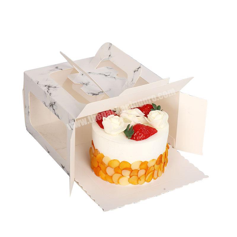 Custom Printing 350g white card Food Grade Cake Boxes Packaging