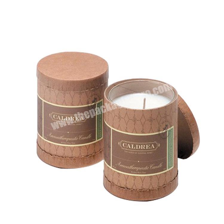 Custom Printing Biodegradable Recycled Paper Cylinder Candle Packaging Boxes