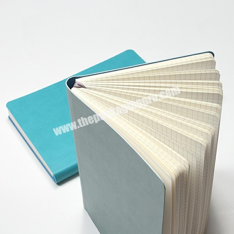 Custom Printing Candy Color A5 A6 Soft Cover PU Leather Bound Notebook Journal Thick Dotted Ruled Paper Diary Notes Sew Binding